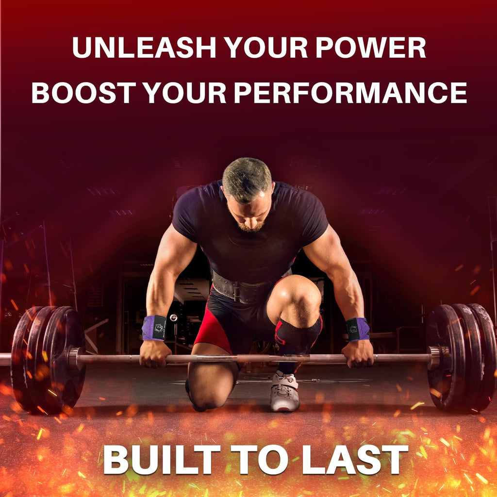 Heavy-Duty Weightlifting Wrist Wraps with Thumb Loop - 18" & 12" Sizes for Powerlifting, Strength Training, and Bodybuilding for Men and Women