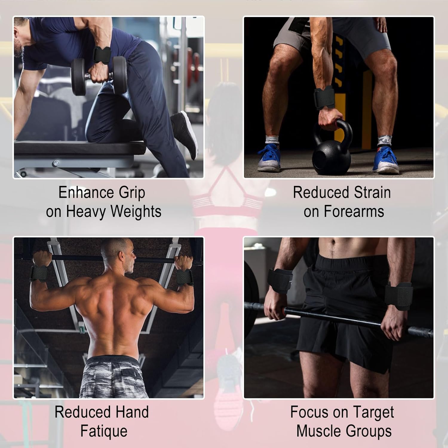 Elevate Your Lifts with Our Premium Lifting Hooks - Ultimate Wrist Straps for Deadlifts & Strength Training for All Fitness Levels